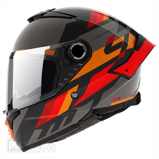 HELM THUNDER 4 SV ERGO ZWART/MAT ROOD (XXL)